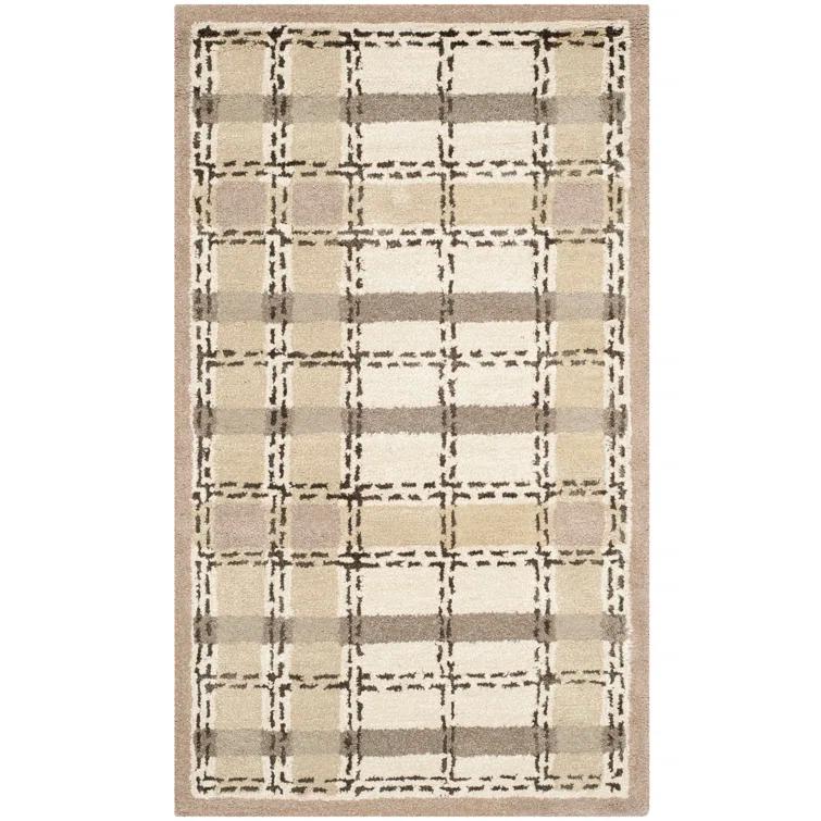 Martha Stewart Hand Tufted 70% Wool And 30% Viscose Plaid Rug