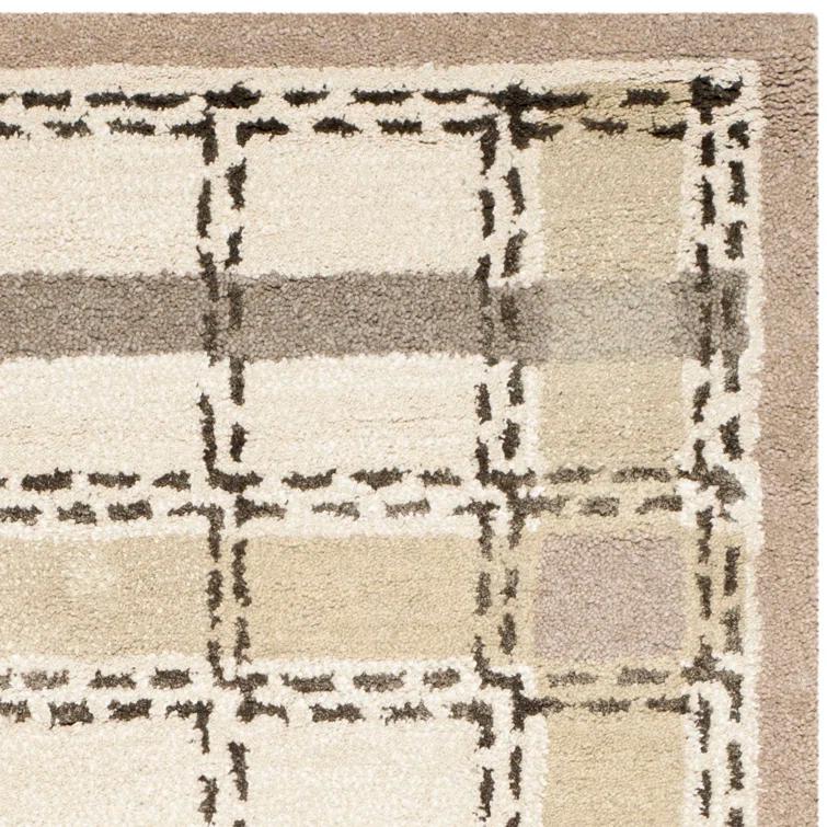 Martha Stewart Hand Tufted 70% Wool And 30% Viscose Plaid Rug
