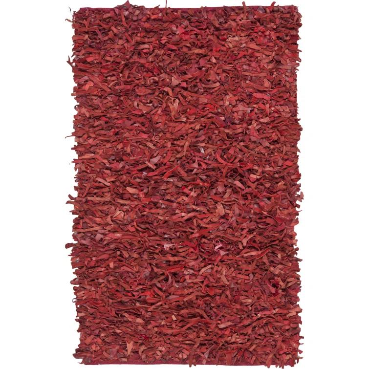 Schaefer Handwoven Leather Solid Color Rug