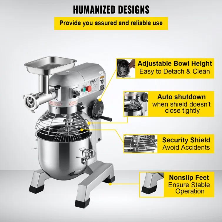 VEVOR 3 Speed 20 Quarts Stand Mixer