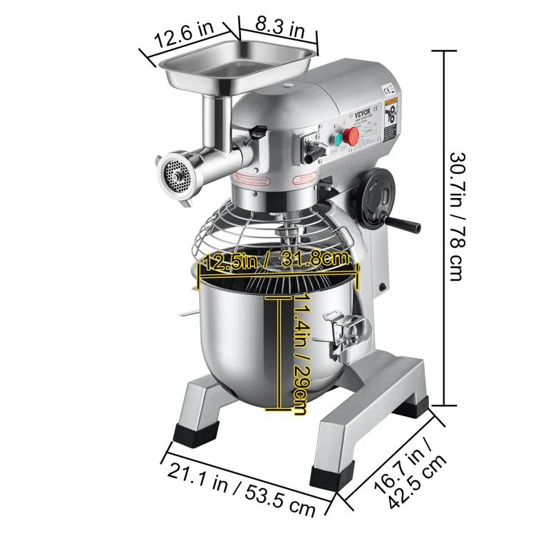 VEVOR 3 Speed 20 Quarts Stand Mixer