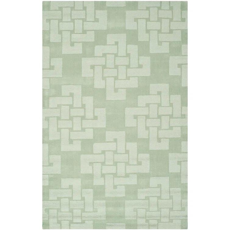 Martha Stewart Hand Tufted Wool Pile Geometric Rug