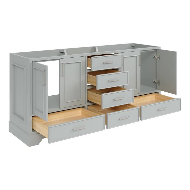 Ariel M072d-Bc Stafford 73" Double Free Standing Vanity Cabinet Only - Grey