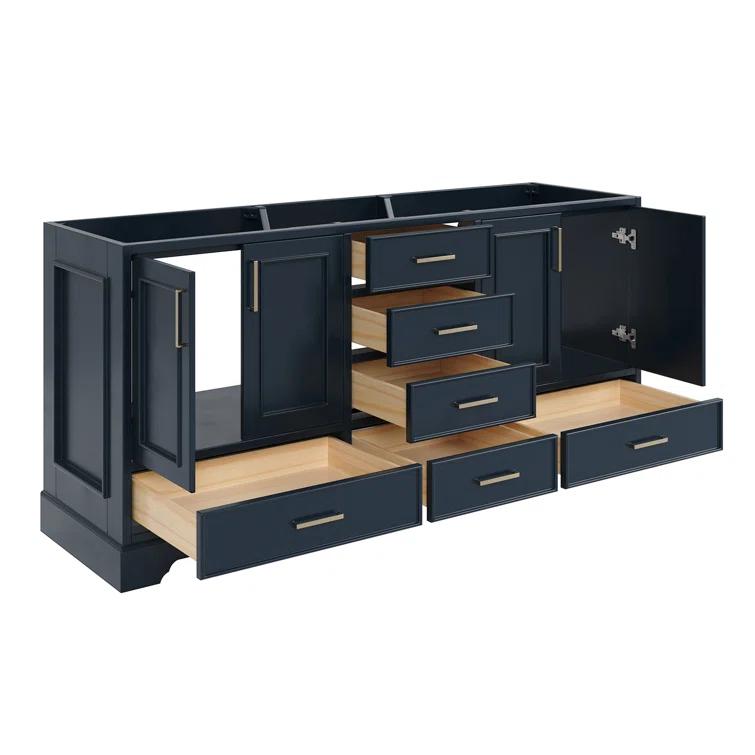 Ariel M072d-Bc Stafford 73" Double Free Standing Vanity Cabinet Only - Blue