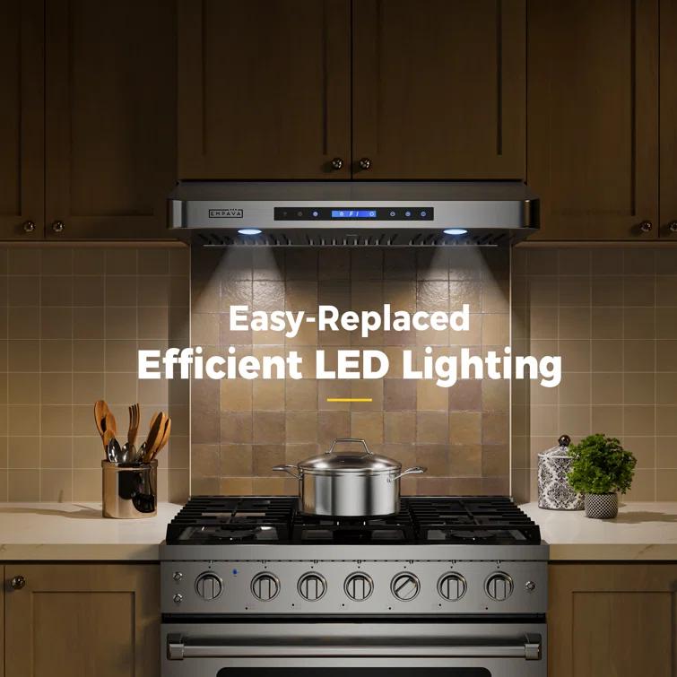 Empava 36" Metal 500 CFM Ducted (Vented) Wall Range Hood with Baffle Filter