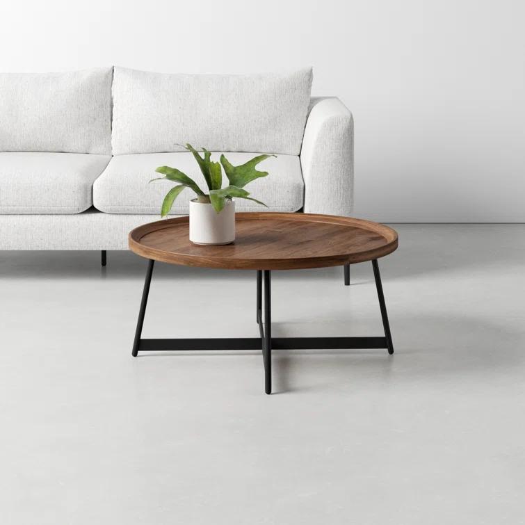 Gweneth Round Coffee Table - Walnut