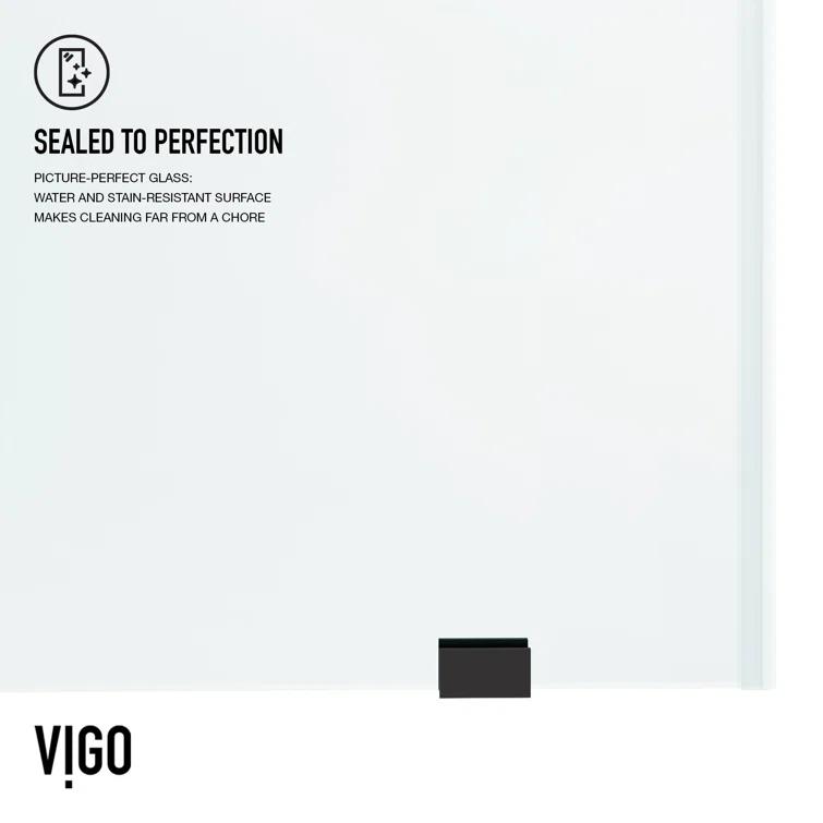 Elan 68-72" W x 76" H Sliding Frameless Shower Door with 3/8" Clear Glass
