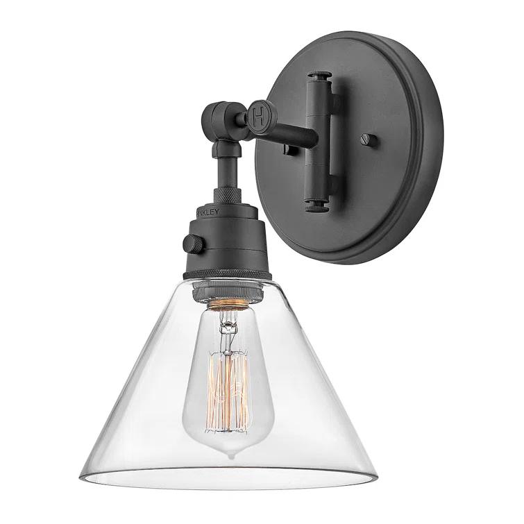 Arti 7.75-in Swing Arm Extendable Single Light Plug-In Sconce with On/Off Switch