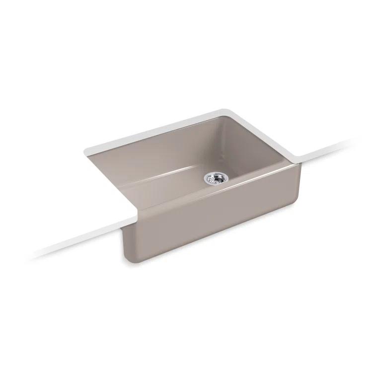 Whitehaven® 33" x 22" Self-Trimming Under-Mount Single-Bowl Kitchen Sink with Tall Apron