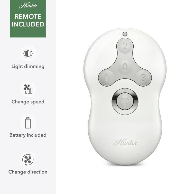 Dempsey 52" 4 - Blade Contemporary Indoor Ceiling Fan with Lights and Remote