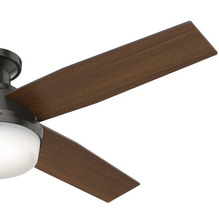 Dempsey 52" 4 - Blade Contemporary Indoor Ceiling Fan with Lights and Remote