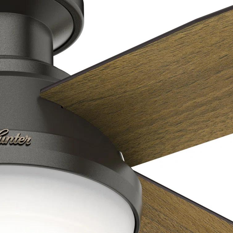 Dempsey 52" 4 - Blade Contemporary Indoor Ceiling Fan with Lights and Remote