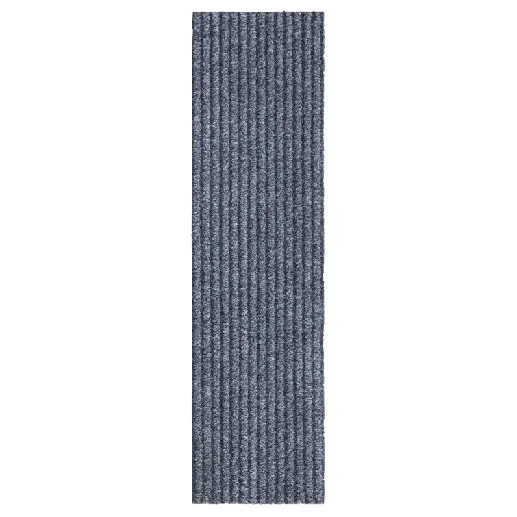 Ottomanson Non-Slip Rubberback Ribbed Design Indoor/Outdoor Stair Treads (Set of 7)
