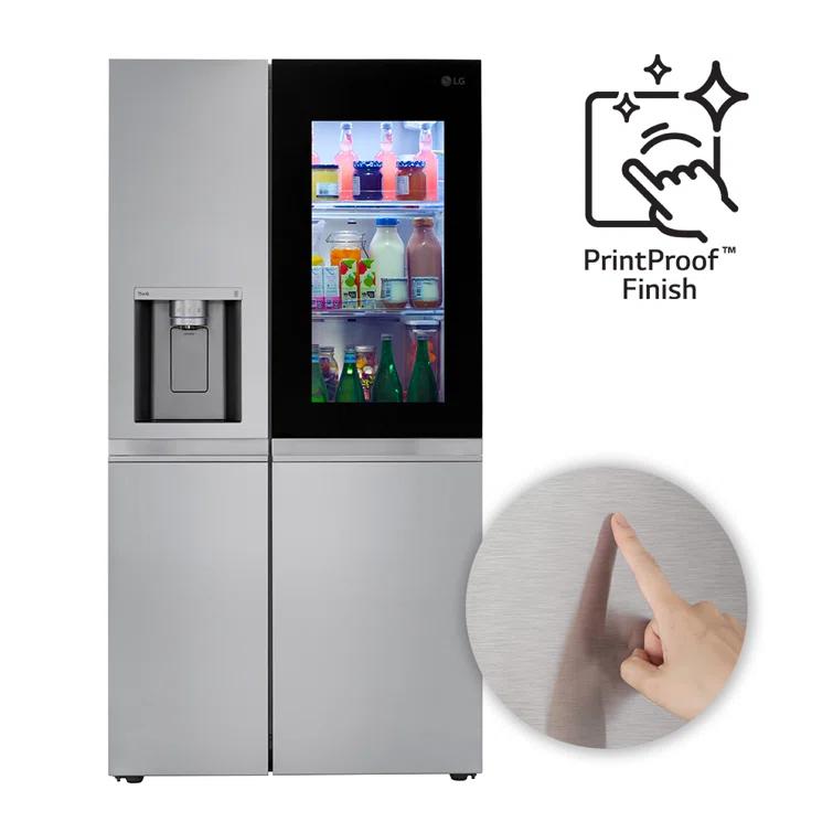 LG 27 cu. ft. Side by Side Smart Refrigerator w/ InstaView and Craft Ice