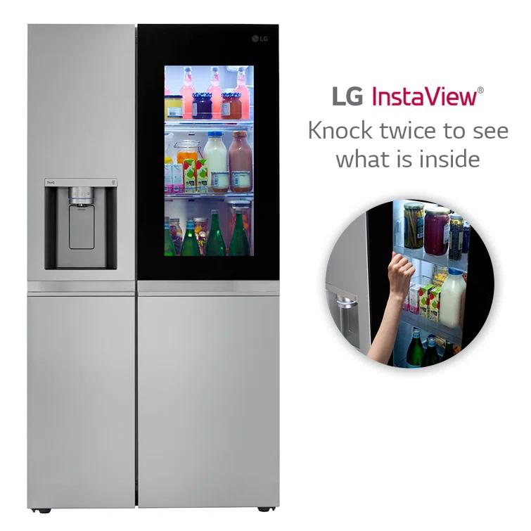 LG 27 cu. ft. Side by Side Smart Refrigerator w/ InstaView and Craft Ice