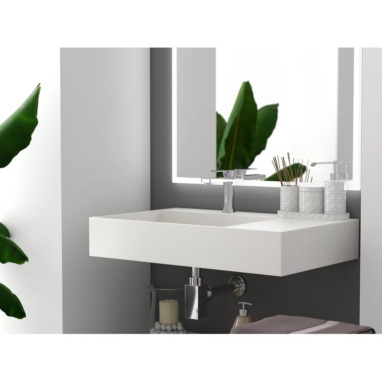 Juniper 30" Wall Mounted Bathroom Sink With Left Basin