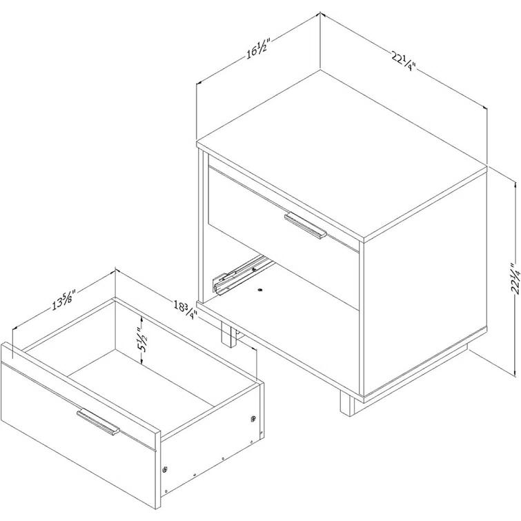 Fynn 2 Drawer Nightstand