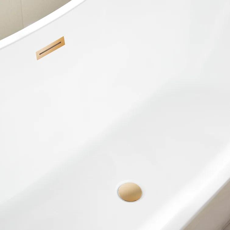 Ophelia 71" x 32'' Freestanding Soaking Acrylic Bathtub