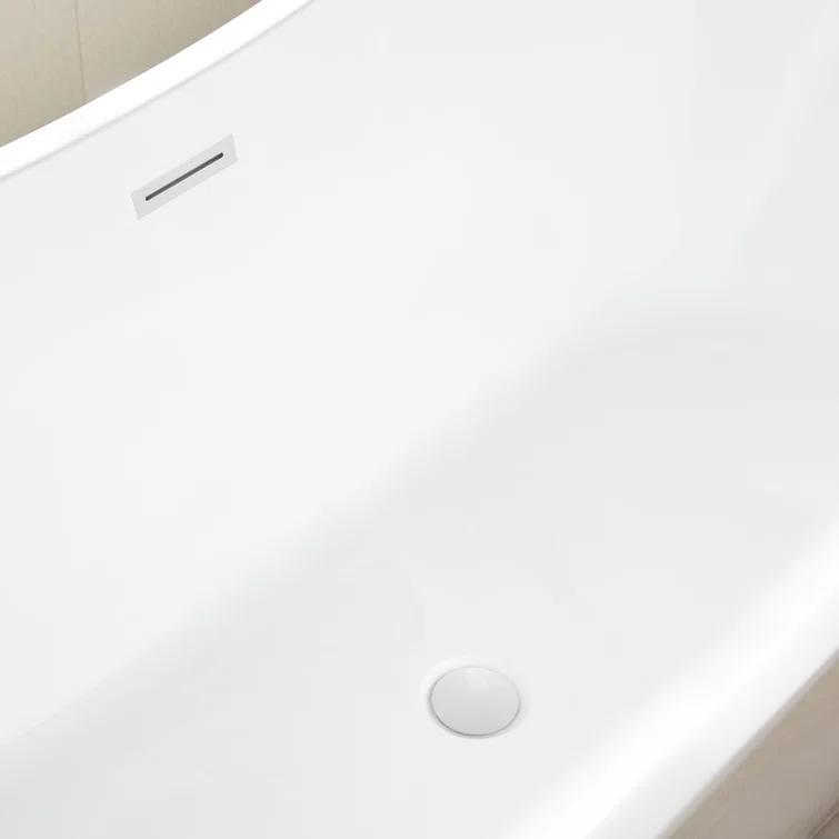 Ophelia 71" x 32'' Freestanding Soaking Acrylic Bathtub