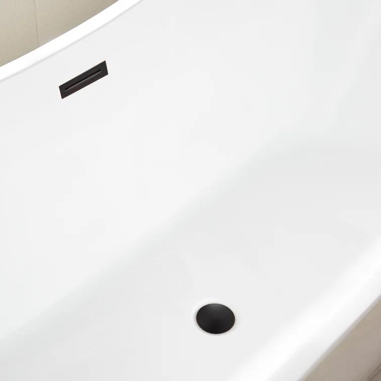 Ophelia 71" x 32'' Freestanding Soaking Acrylic Bathtub