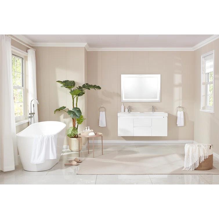 55.3" X 28.3" Freestanding Soaking Bathtub