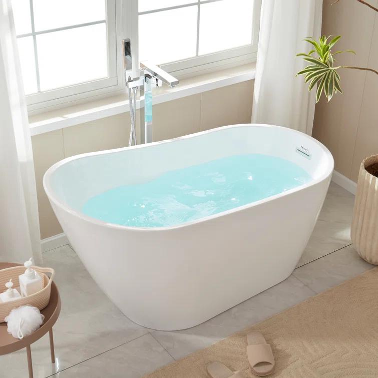 55.3" X 28.3" Freestanding Soaking Bathtub