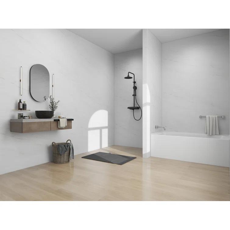 Alcove Soaking Skirt Bathtub with Overflow and Drain