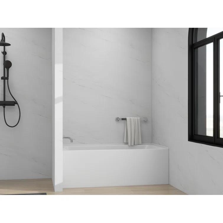 Alcove Soaking Skirt Bathtub with Overflow and Drain