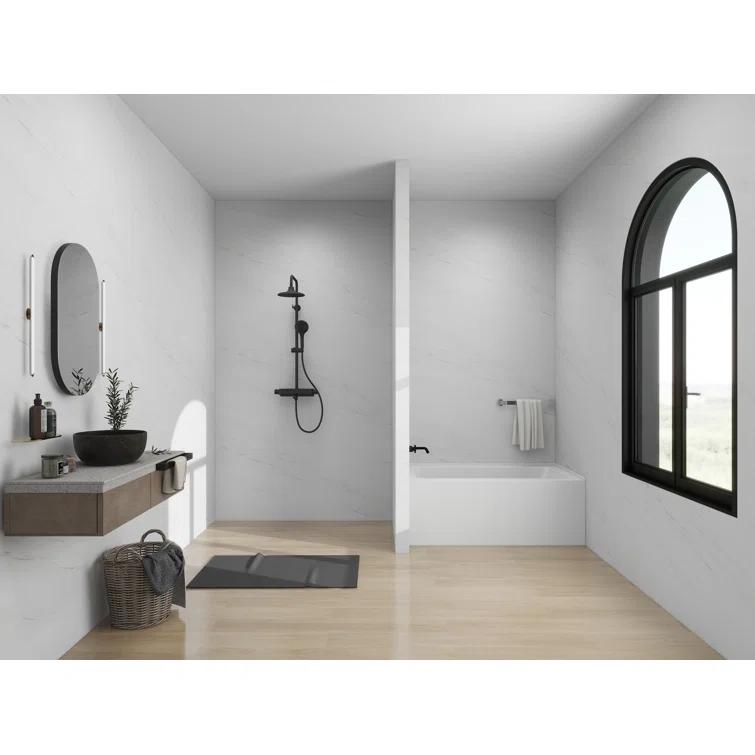 Alcove Soaking Skirt Bathtub with Overflow and Drain