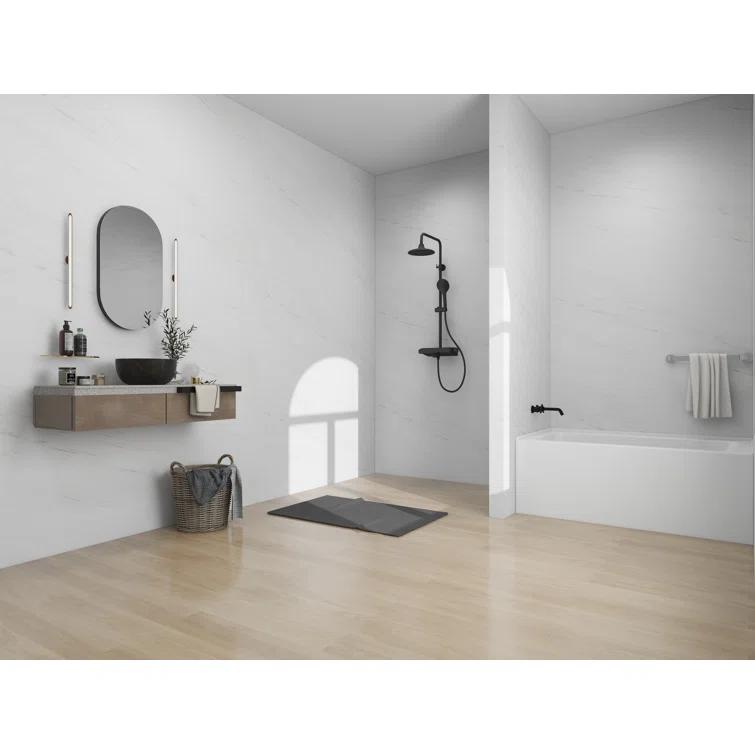 Alcove Soaking Skirt Bathtub with Overflow and Drain