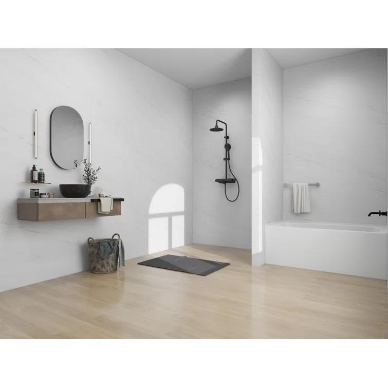 Alcove Soaking Skirt Bathtub with Overflow and Drain