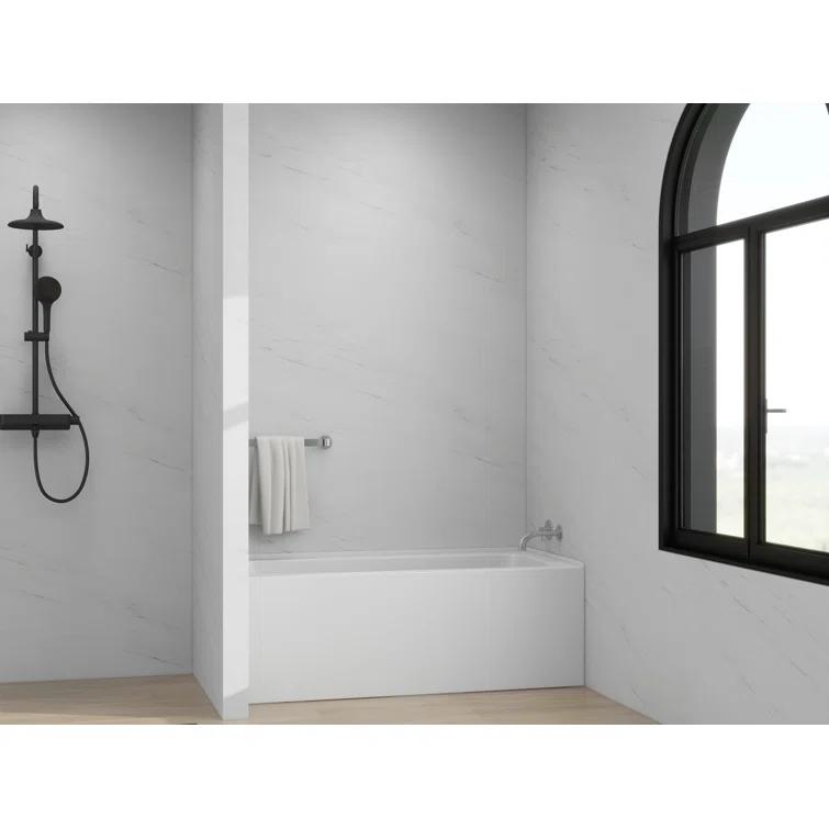 Alcove Soaking Skirt Bathtub with Overflow and Drain