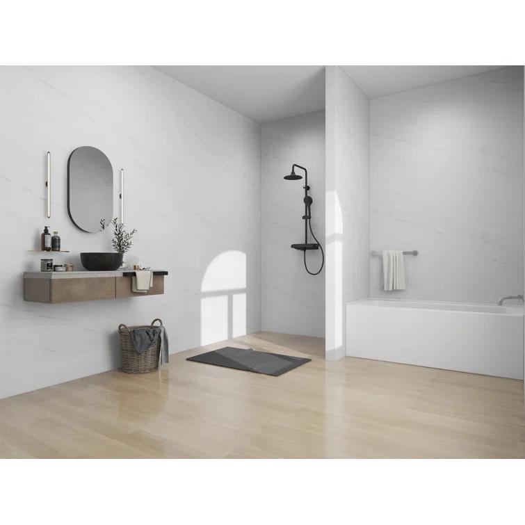 Alcove Soaking Skirt Bathtub with Overflow and Drain