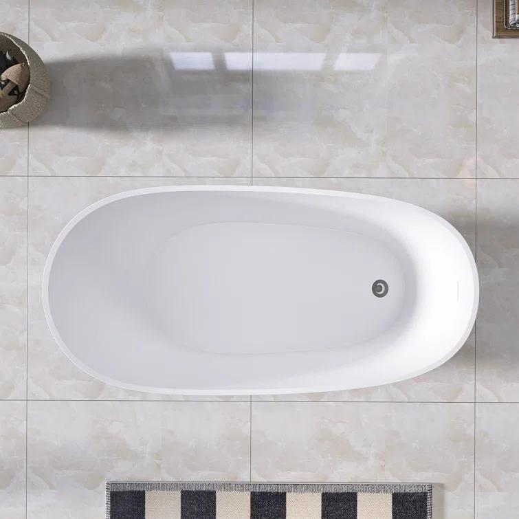 Bathtubs 67'' x 29.5'' Freestanding Soaking Acrylic Bathtub