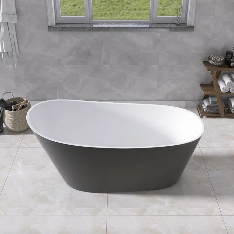 Bathtubs 67'' x 29.5'' Freestanding Soaking Acrylic Bathtub