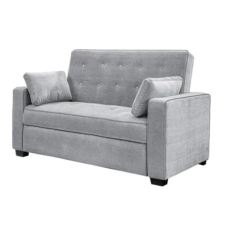 Serta Monroe 72.6" Queen Square Arm Tufted Back Convertible Sleeper Sofa with Cushions