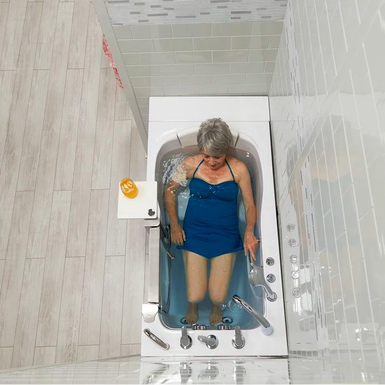 Royal 32"x52" Acrylic Hydro Massage Walk-In Bathtub, Heated Seat, Fast Fill Faucet, 2" Dual Drain