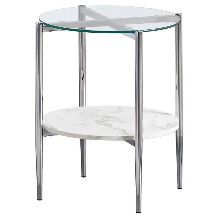 Cadee Glass Top End Table