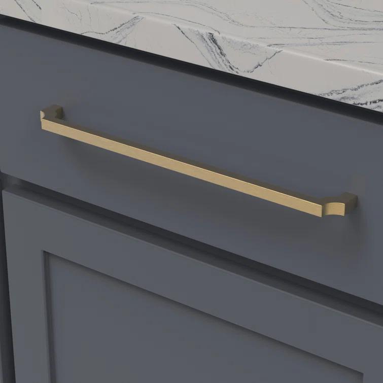 12-inch Brushed Golden Brass Handle Bar with Mounting Hardware