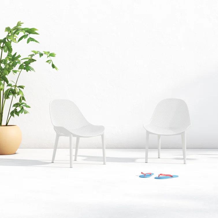 Farrah Outdoor Armless Lounge Chair