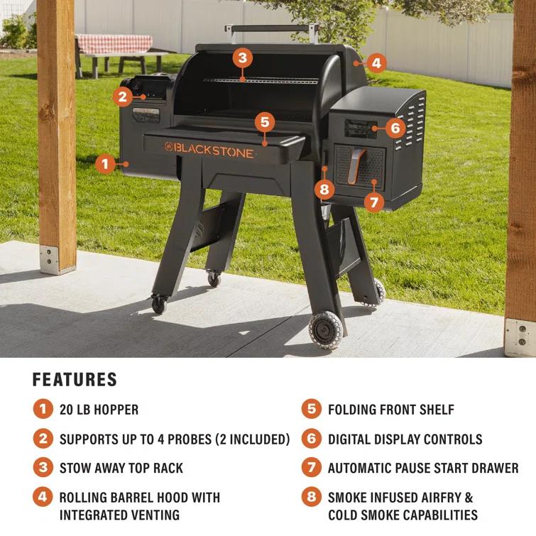 Blackstone Blackstone 900 Pellet Grill Smoker Air Fryer Combo