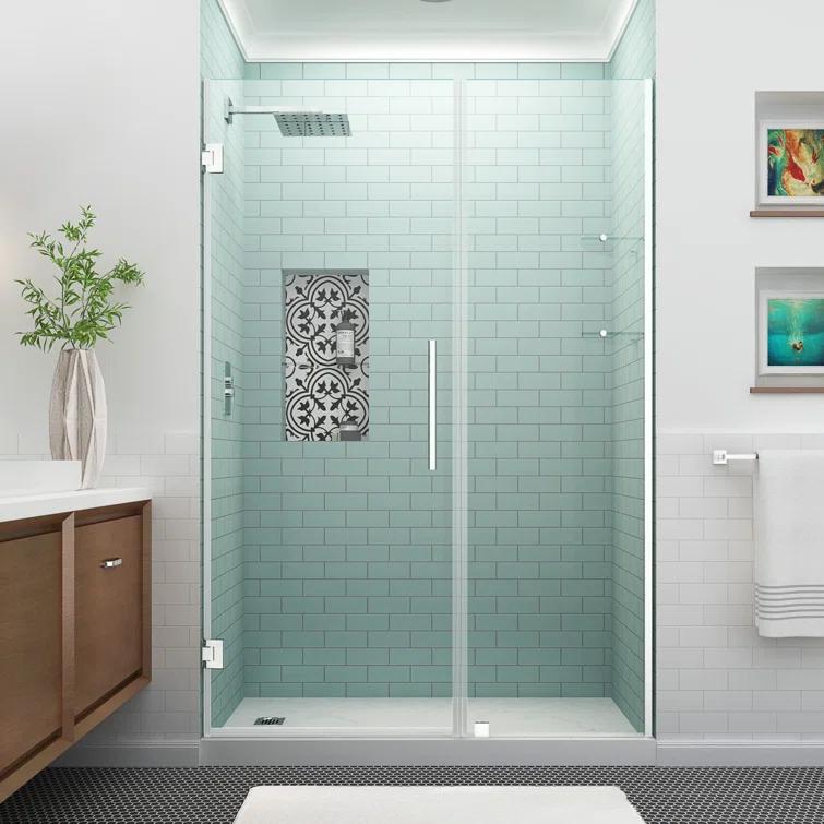 Belmore GS 47" x 72" Hinged Frameless Frosted Shower Door