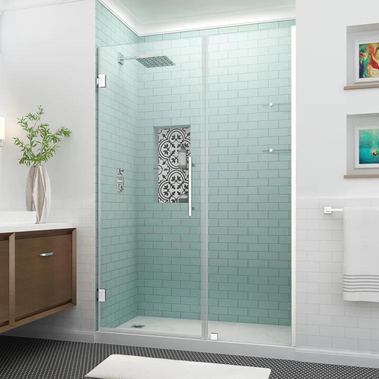 Belmore GS 47" x 72" Hinged Frameless Frosted Shower Door