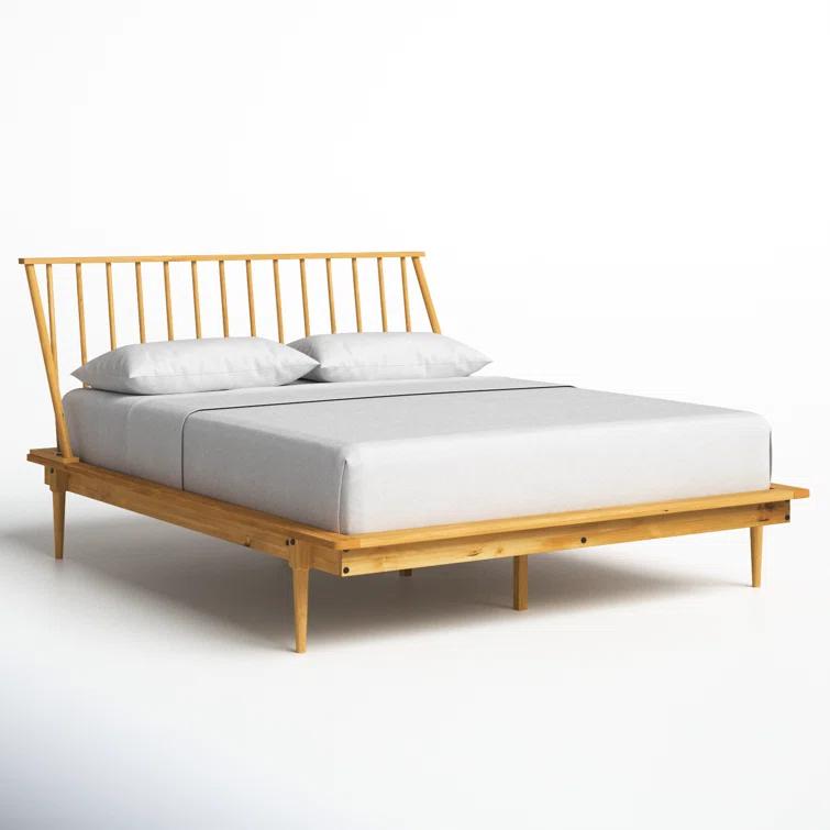 Henline Solid Wood Platform Spindle Bed