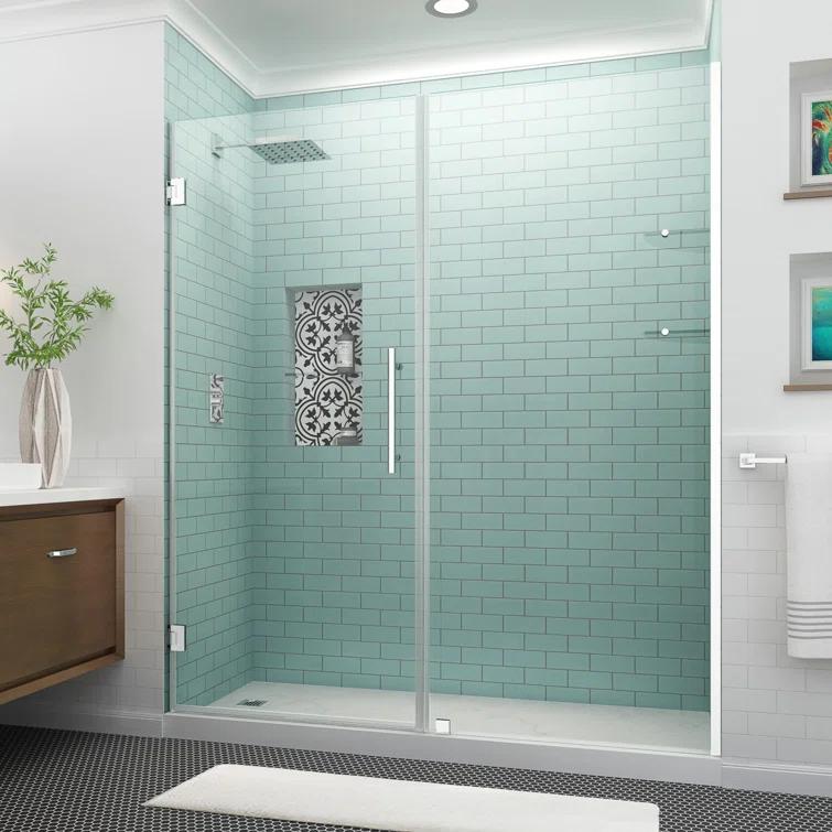Belmore GS 47" x 72" Hinged Frameless Frosted Shower Door