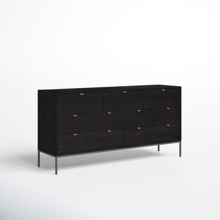 Rosamonde 7-Drawer Dresser - Black