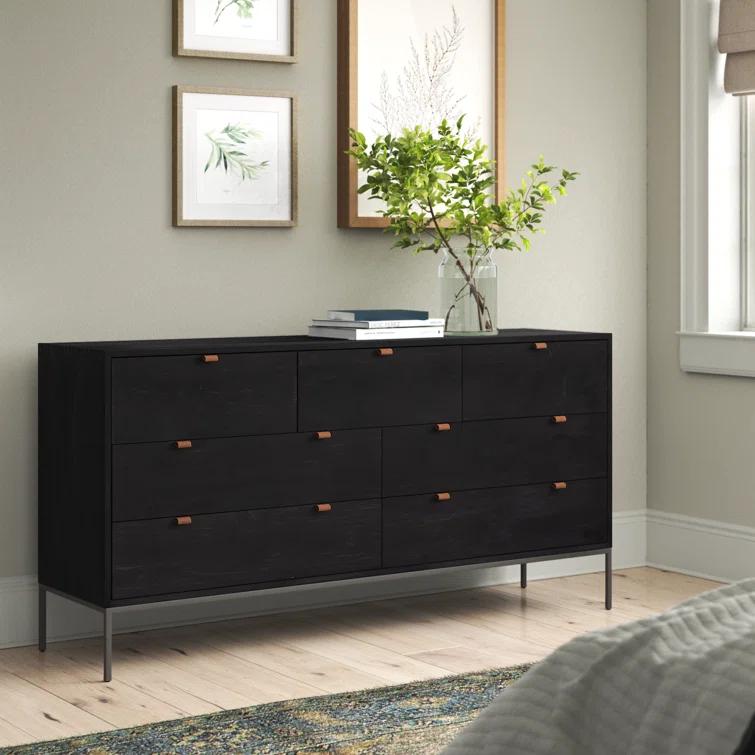 Rosamonde 7-Drawer Dresser - Black