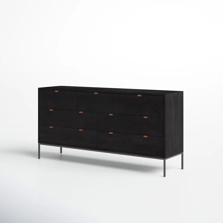 Rosamonde 7-Drawer Dresser - Black