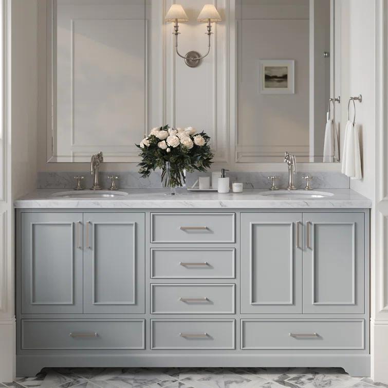 Ariel M072d-Bc Stafford 73" Double Free Standing Vanity Cabinet Only - Grey