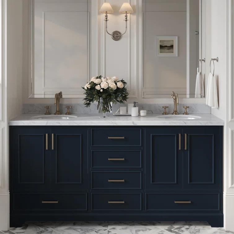 Ariel M072d-Bc Stafford 73" Double Free Standing Vanity Cabinet Only - Blue